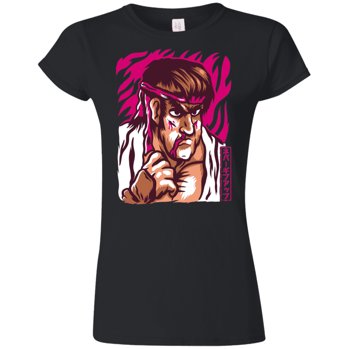 T-Shirts Black / S Never Give Up Junior Slimmer-Fit T-Shirt