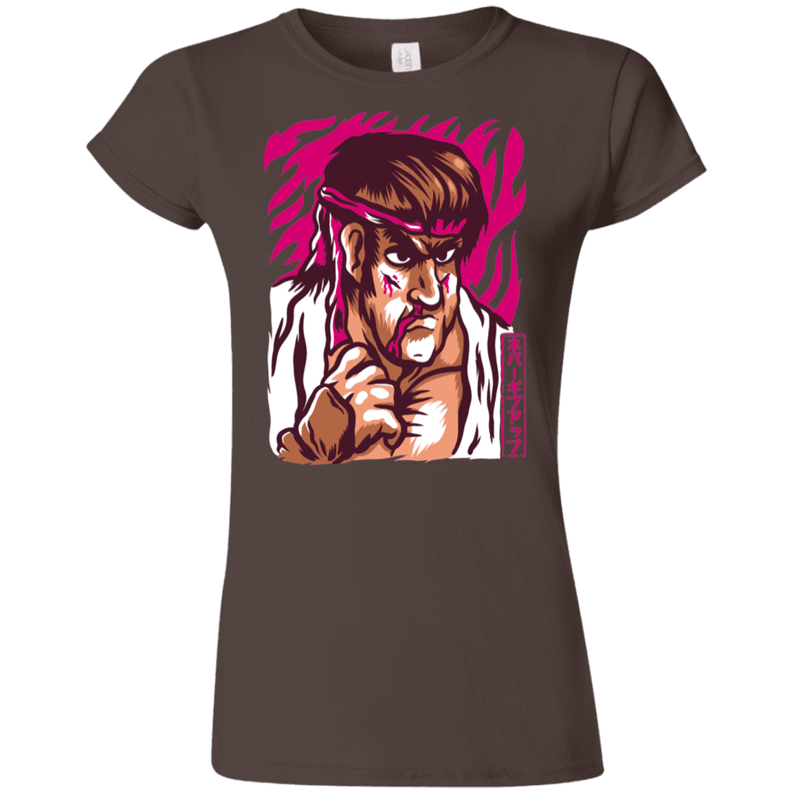 T-Shirts Dark Chocolate / S Never Give Up Junior Slimmer-Fit T-Shirt