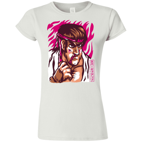 T-Shirts White / S Never Give Up Junior Slimmer-Fit T-Shirt