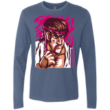 T-Shirts Indigo / S Never Give Up Men's Premium Long Sleeve