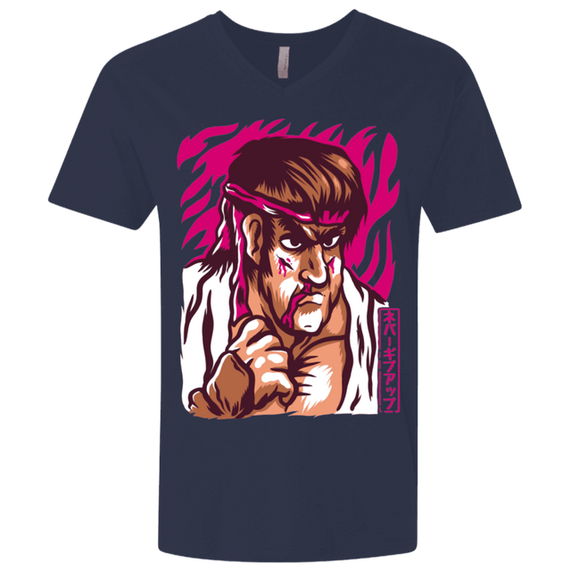 T-Shirts Midnight Navy / X-Small Never Give Up Men's Premium V-Neck