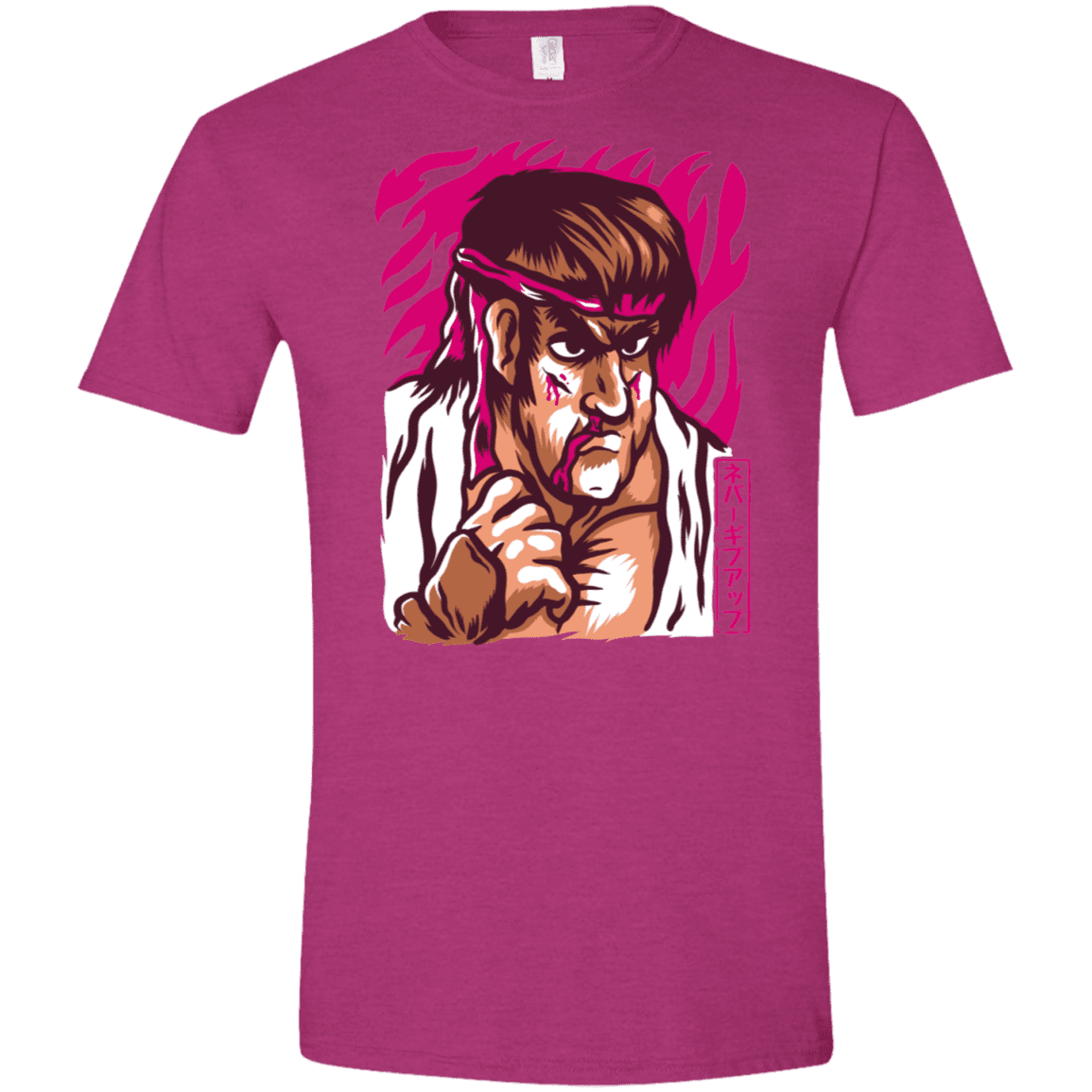 T-Shirts Antique Heliconia / S Never Give Up Men's Semi-Fitted Softstyle