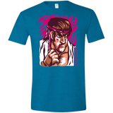 T-Shirts Antique Sapphire / S Never Give Up Men's Semi-Fitted Softstyle