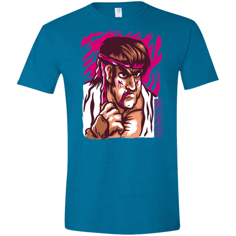 T-Shirts Antique Sapphire / S Never Give Up Men's Semi-Fitted Softstyle