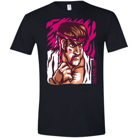 T-Shirts Black / X-Small Never Give Up Men's Semi-Fitted Softstyle