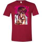 T-Shirts Cardinal Red / S Never Give Up Men's Semi-Fitted Softstyle