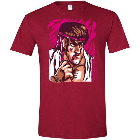 T-Shirts Cardinal Red / S Never Give Up Men's Semi-Fitted Softstyle