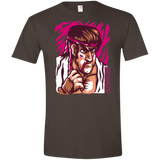 T-Shirts Dark Chocolate / S Never Give Up Men's Semi-Fitted Softstyle