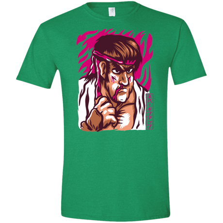 T-Shirts Heather Irish Green / M Never Give Up Men's Semi-Fitted Softstyle