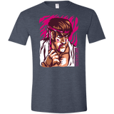 T-Shirts Heather Navy / S Never Give Up Men's Semi-Fitted Softstyle