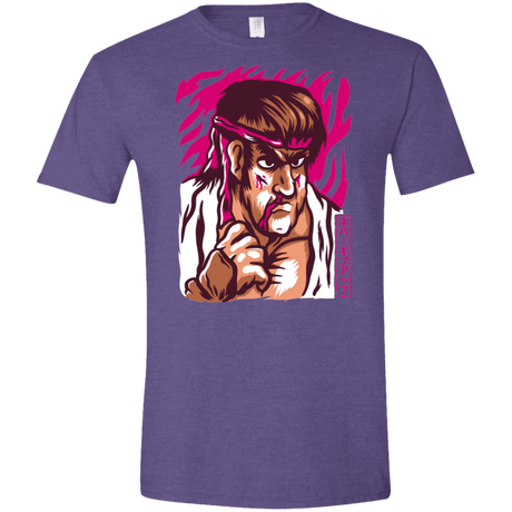 T-Shirts Heather Purple / S Never Give Up Men's Semi-Fitted Softstyle