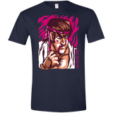 T-Shirts Navy / X-Small Never Give Up Men's Semi-Fitted Softstyle