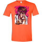 T-Shirts Orange / S Never Give Up Men's Semi-Fitted Softstyle