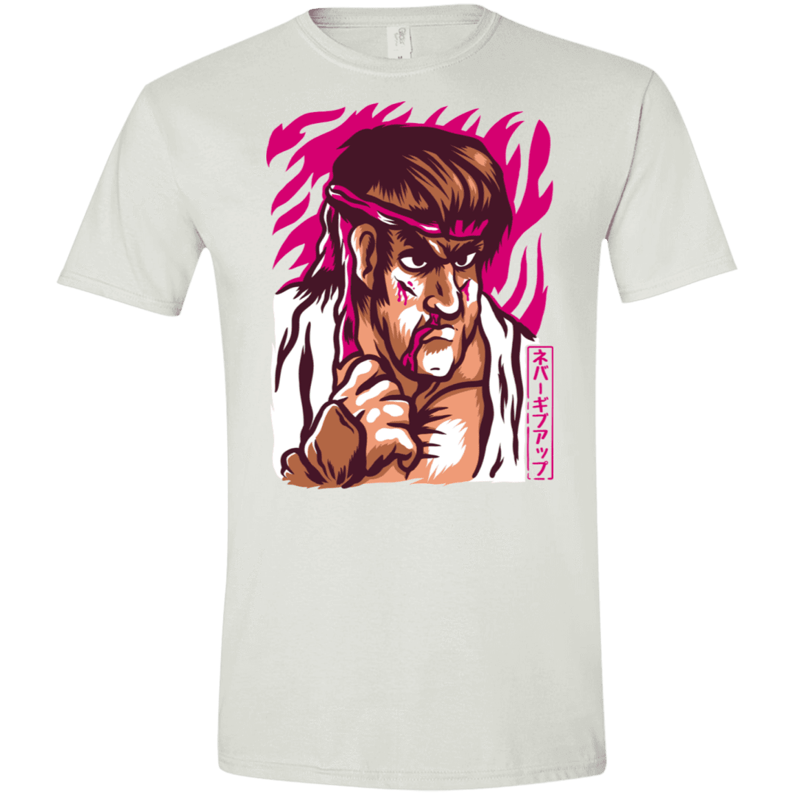 T-Shirts White / X-Small Never Give Up Men's Semi-Fitted Softstyle