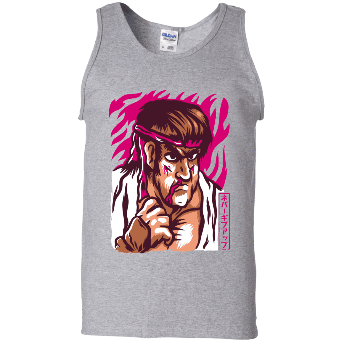 T-Shirts Sport Grey / S Never Give Up Men's Tank Top