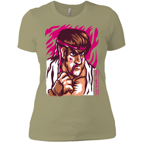 T-Shirts Light Olive / X-Small Never Give Up Women's Premium T-Shirt