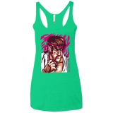 T-Shirts Envy / X-Small Never Give Up Women's Triblend Racerback Tank