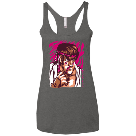 T-Shirts Premium Heather / X-Small Never Give Up Women's Triblend Racerback Tank