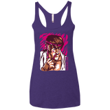 T-Shirts Purple Rush / X-Small Never Give Up Women's Triblend Racerback Tank