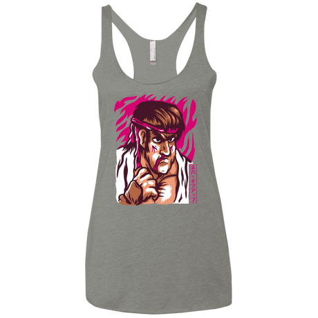 T-Shirts Venetian Grey / X-Small Never Give Up Women's Triblend Racerback Tank