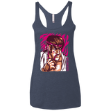 T-Shirts Vintage Navy / X-Small Never Give Up Women's Triblend Racerback Tank