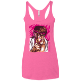 T-Shirts Vintage Pink / X-Small Never Give Up Women's Triblend Racerback Tank