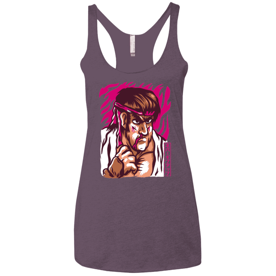 T-Shirts Vintage Purple / X-Small Never Give Up Women's Triblend Racerback Tank