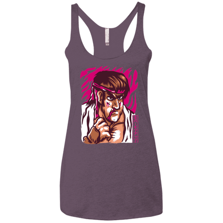 T-Shirts Vintage Purple / X-Small Never Give Up Women's Triblend Racerback Tank