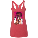 T-Shirts Vintage Red / X-Small Never Give Up Women's Triblend Racerback Tank