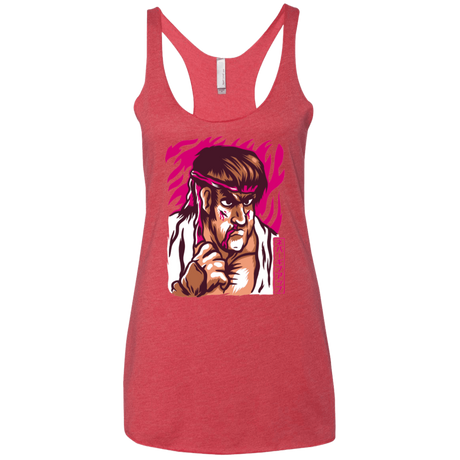T-Shirts Vintage Red / X-Small Never Give Up Women's Triblend Racerback Tank