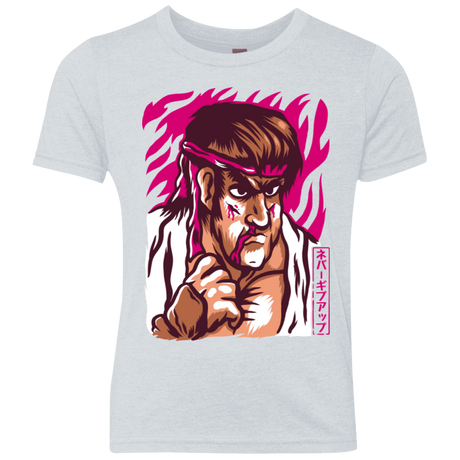 T-Shirts Heather White / YXS Never Give Up Youth Triblend T-Shirt