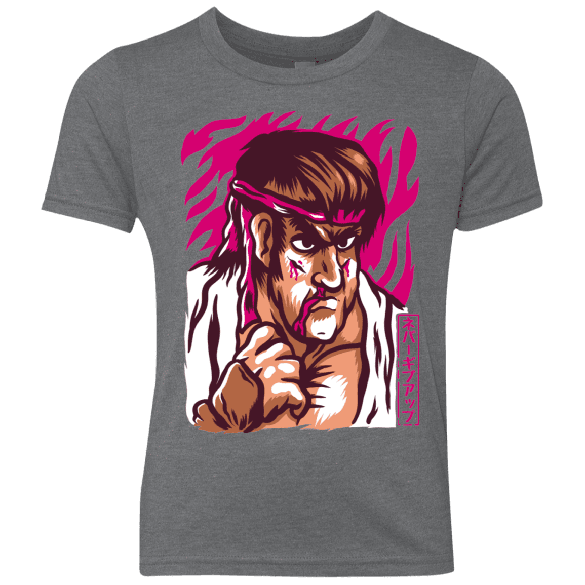 T-Shirts Premium Heather / YXS Never Give Up Youth Triblend T-Shirt