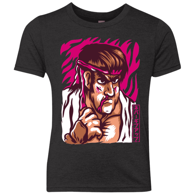 T-Shirts Vintage Black / YXS Never Give Up Youth Triblend T-Shirt
