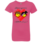 T-Shirts Hot Pink / YXS Never LEGO of You Girls Premium T-Shirt