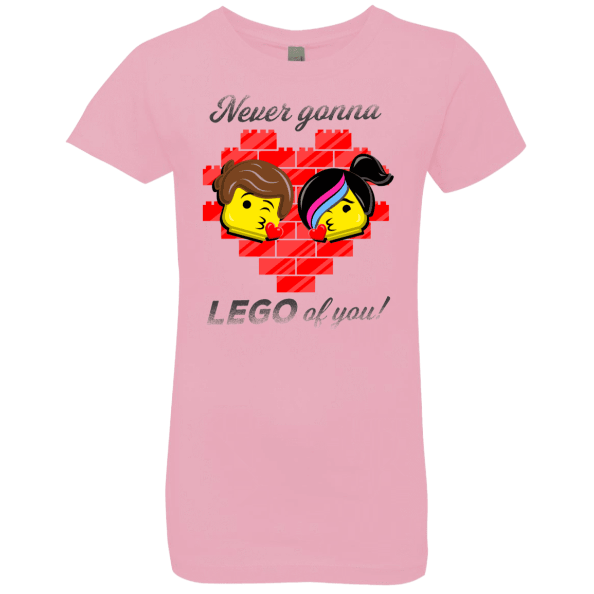 T-Shirts Light Pink / YXS Never LEGO of You Girls Premium T-Shirt