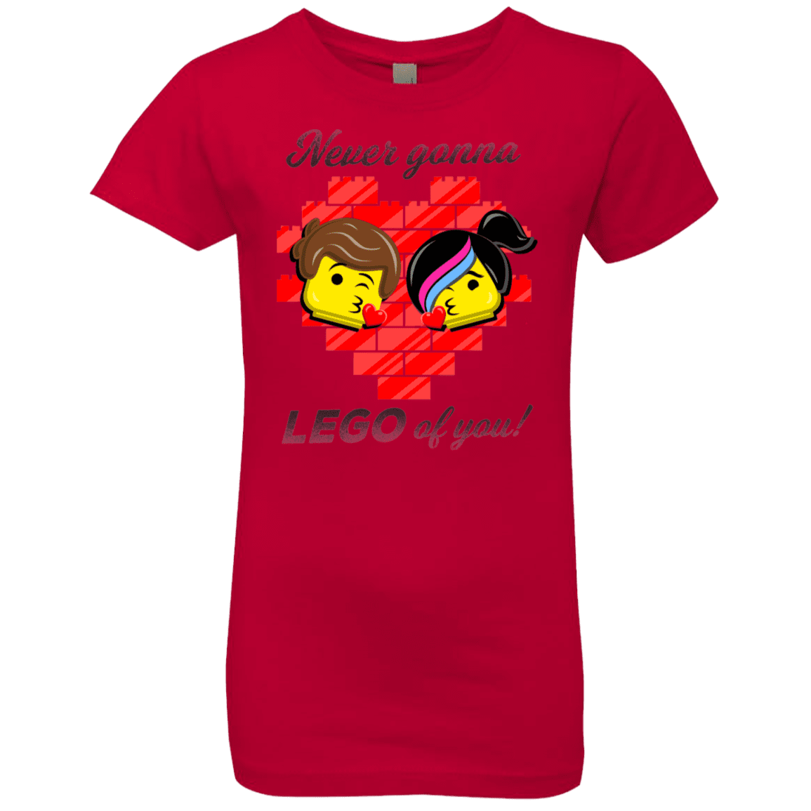 T-Shirts Red / YXS Never LEGO of You Girls Premium T-Shirt