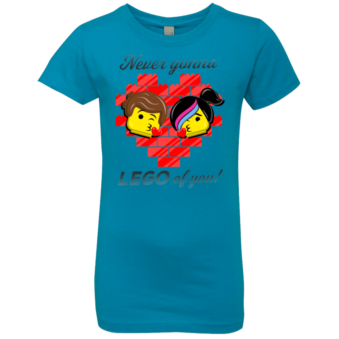 T-Shirts Turquoise / YXS Never LEGO of You Girls Premium T-Shirt