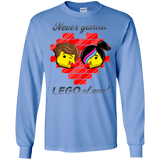 T-Shirts Carolina Blue / S Never LEGO of You Men's Long Sleeve T-Shirt