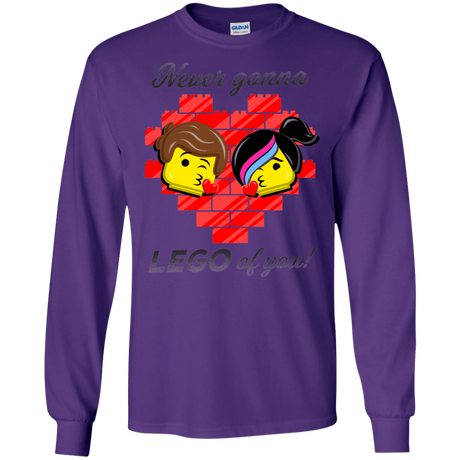 T-Shirts Purple / S Never LEGO of You Men's Long Sleeve T-Shirt