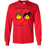 T-Shirts Red / S Never LEGO of You Men's Long Sleeve T-Shirt