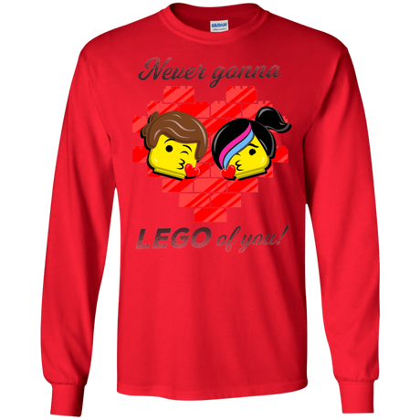 T-Shirts Red / S Never LEGO of You Men's Long Sleeve T-Shirt