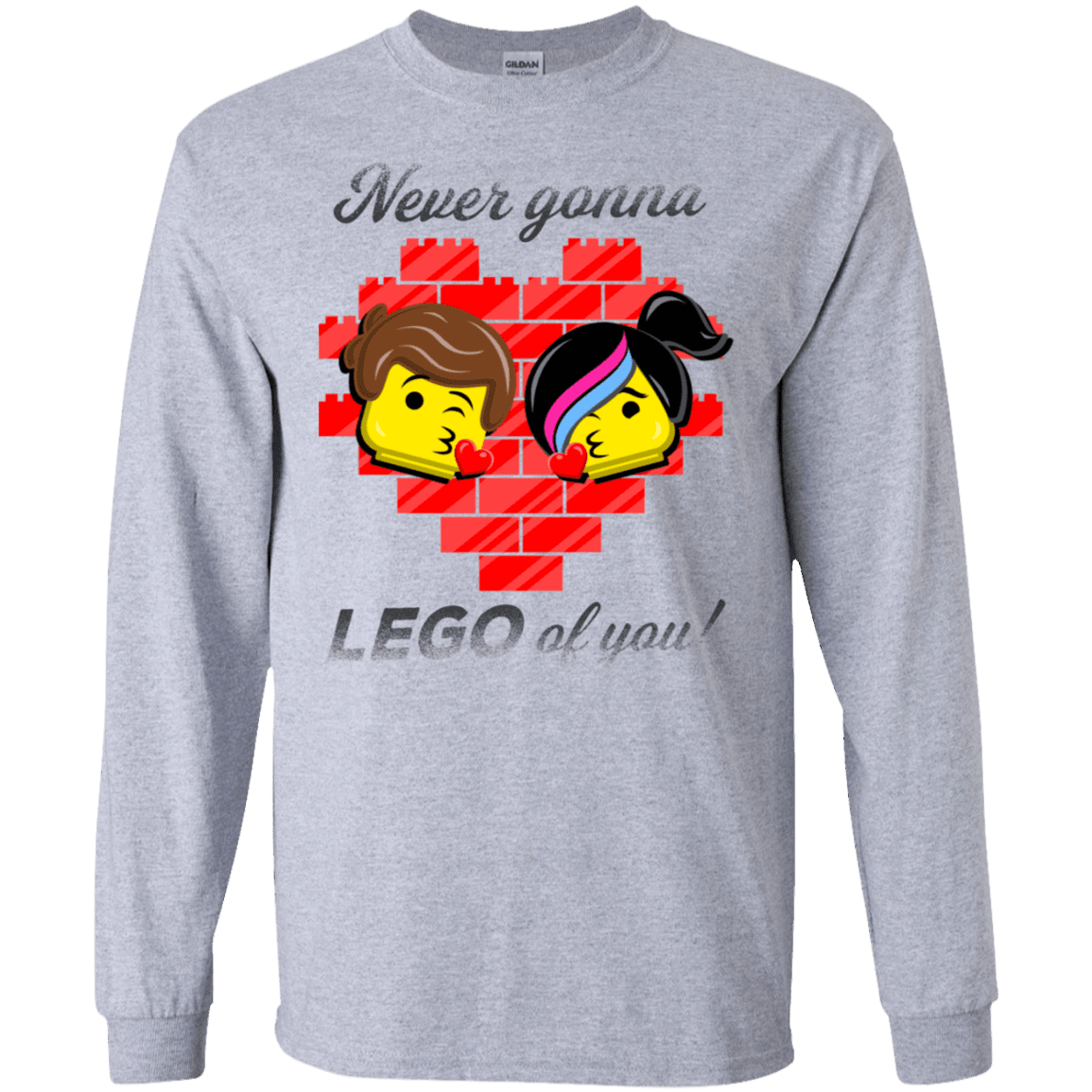 T-Shirts Sport Grey / S Never LEGO of You Men's Long Sleeve T-Shirt