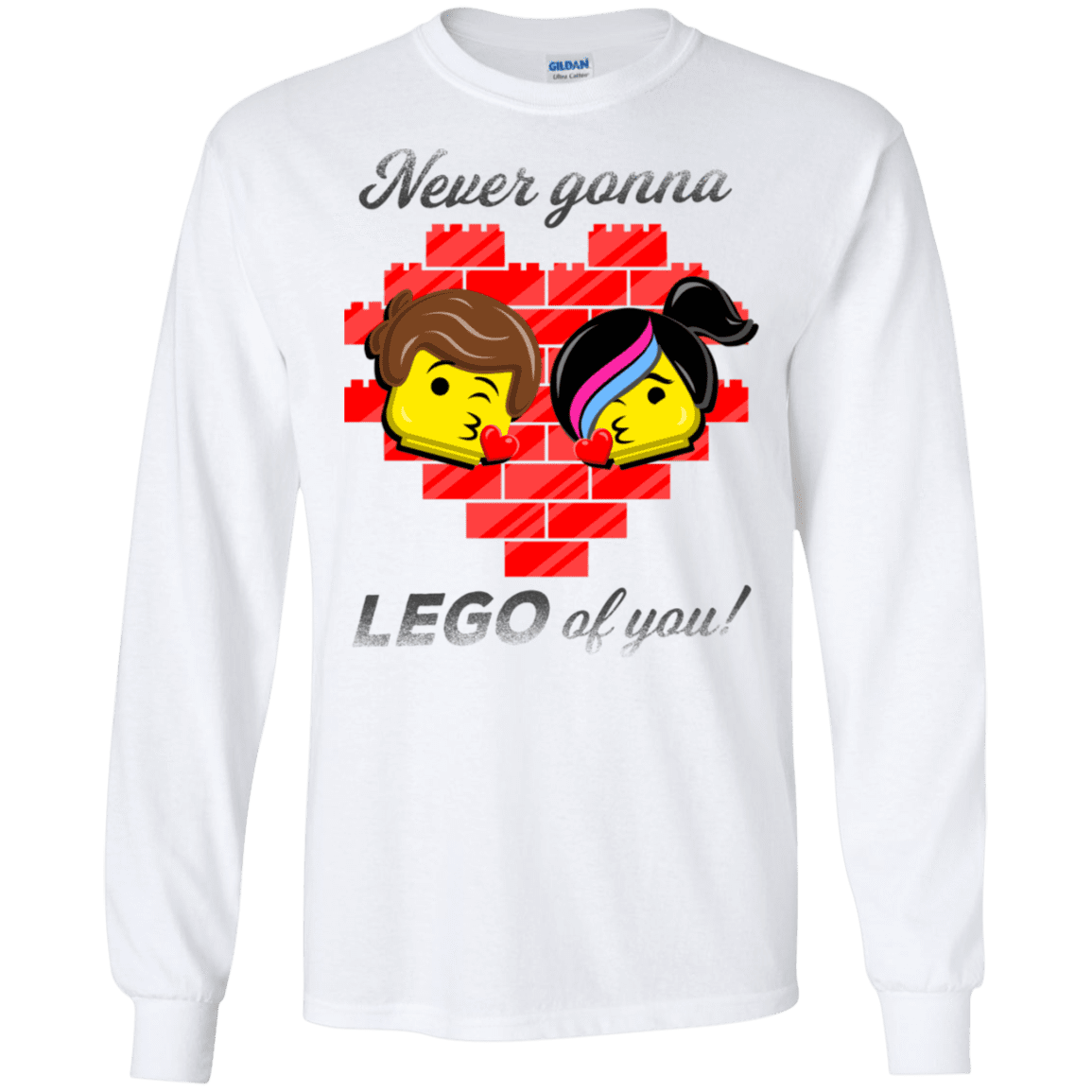 T-Shirts White / S Never LEGO of You Men's Long Sleeve T-Shirt