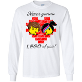 T-Shirts White / S Never LEGO of You Men's Long Sleeve T-Shirt