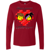 T-Shirts Cardinal / S Never LEGO of You Men's Premium Long Sleeve