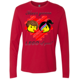 T-Shirts Red / S Never LEGO of You Men's Premium Long Sleeve