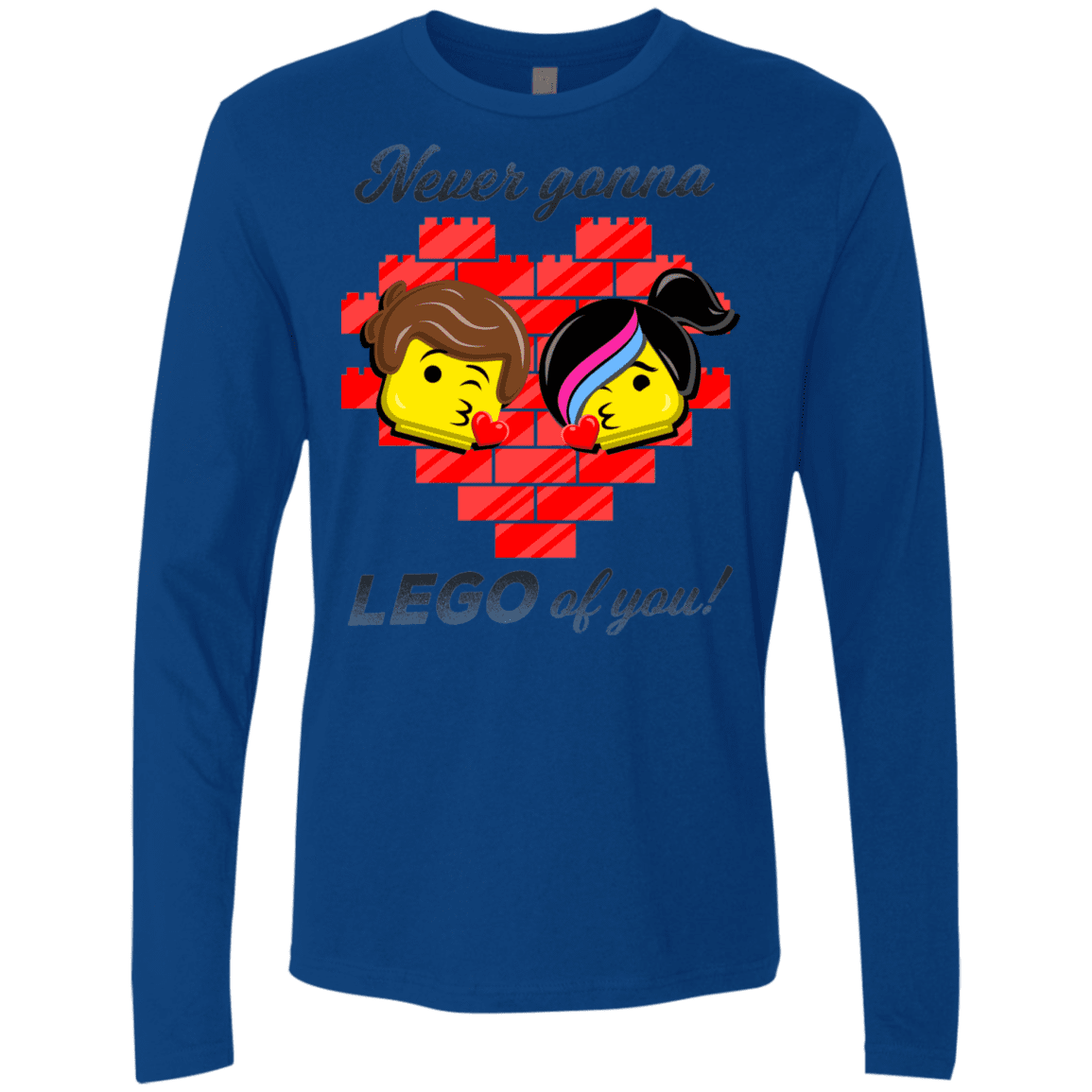 T-Shirts Royal / S Never LEGO of You Men's Premium Long Sleeve