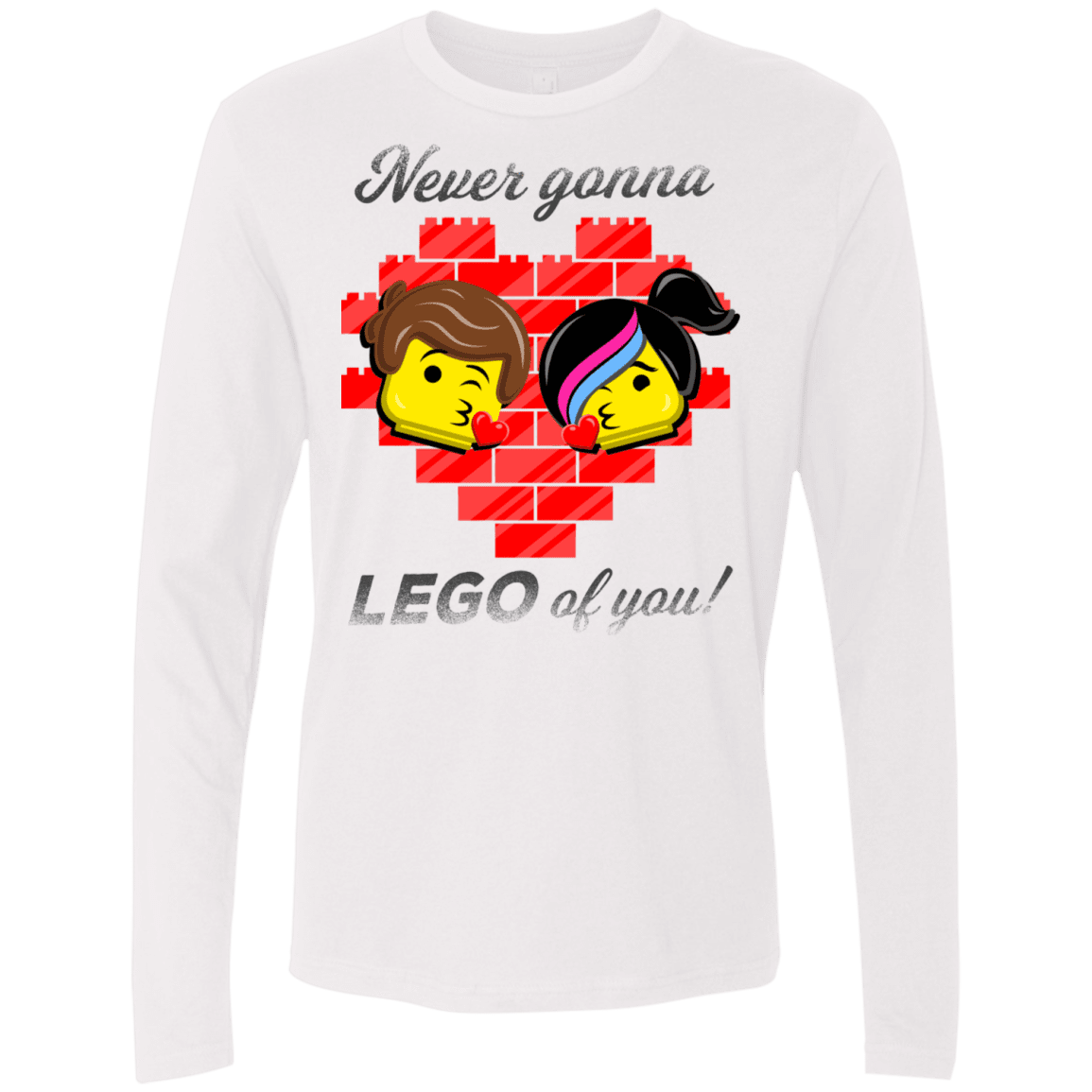 T-Shirts White / S Never LEGO of You Men's Premium Long Sleeve