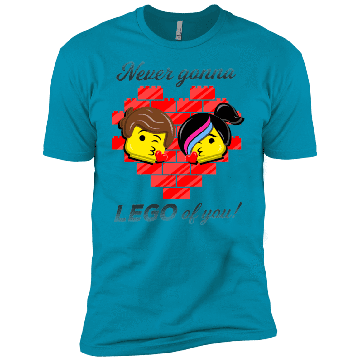 T-Shirts Turquoise / X-Small Never LEGO of You Men's Premium T-Shirt