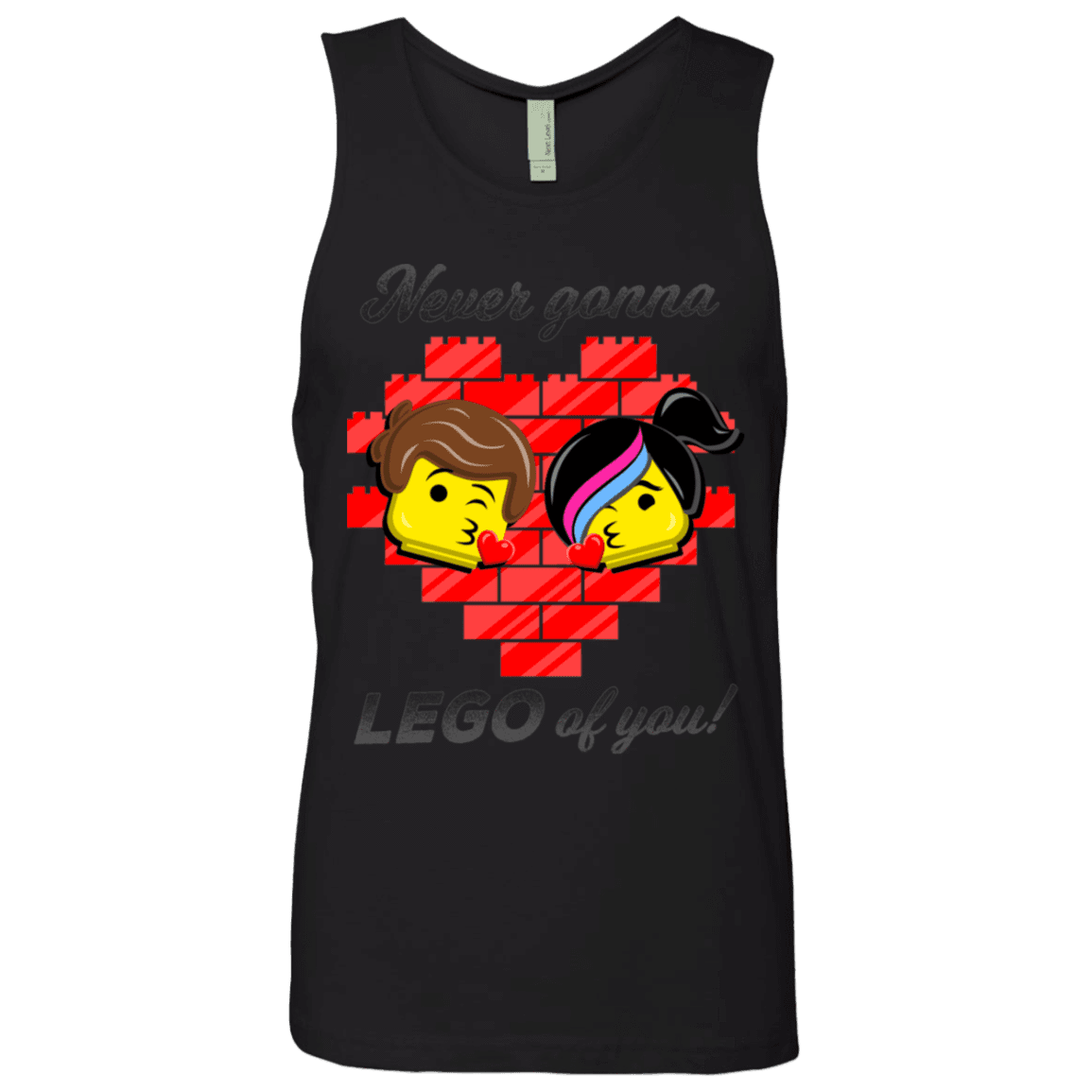 T-Shirts Black / S Never LEGO of You Men's Premium Tank Top